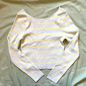 ZARA ribbed open back crop tops